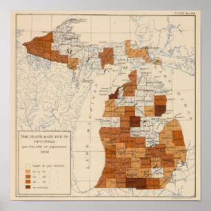 Affiche 108 grippe Michigan