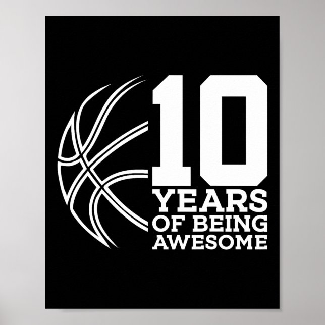 AFFICHE 10 ANS D'ÊTRE UN BASKETBALL IMPRENABLE 10E ANNIVER (Devant)