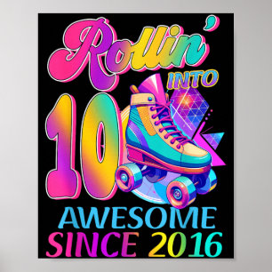 Affiche 10 Ans Incroyable Depuis Anniversaire Thème Hockey