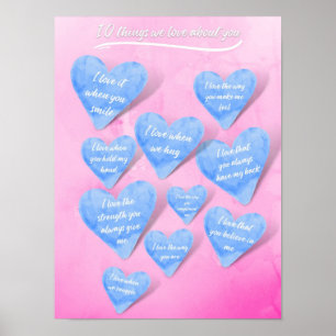 Affiche 10 choses que nous aimons à votre sujet