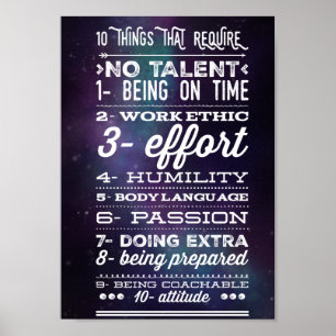 Affiche 10 choses qui n'ont besoin d'aucun talent