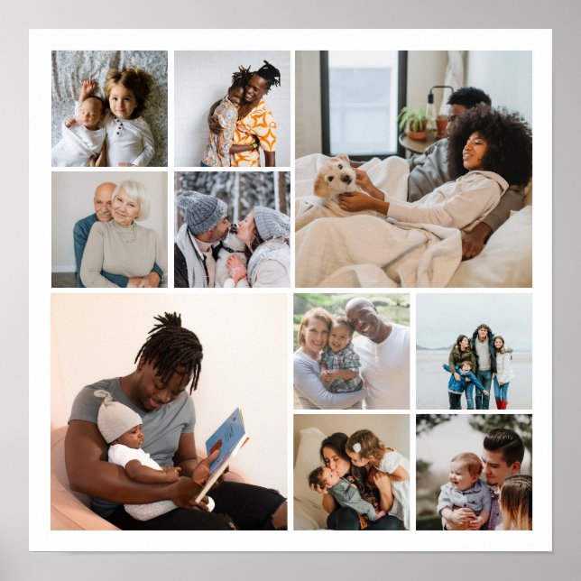 Affiche 10 Collage photo personnalisé (Devant)