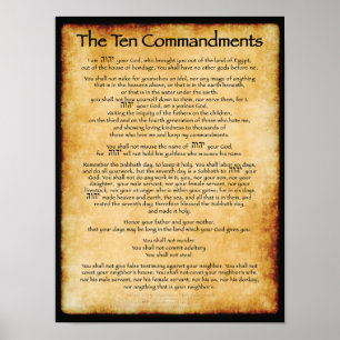 Affiche 10 Commandements