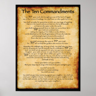 Affiche 10 Commandements