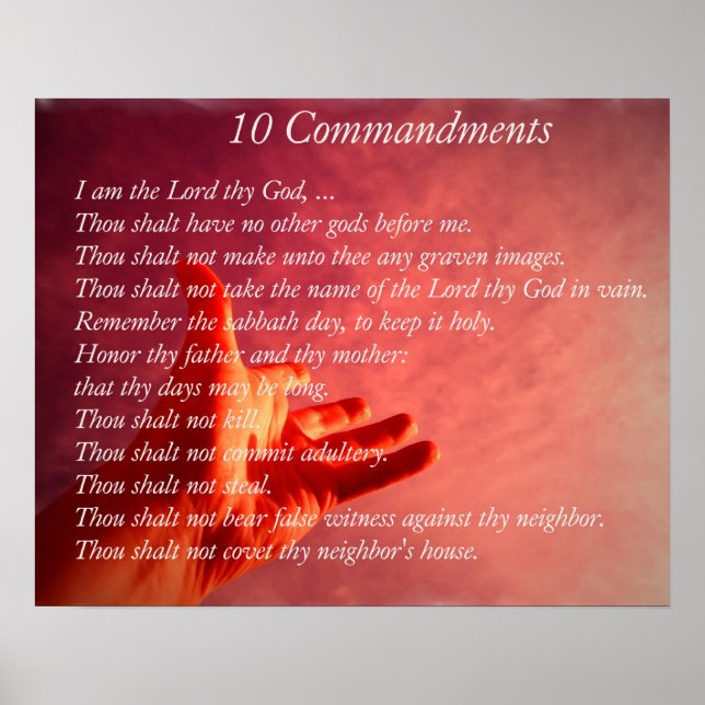 Affiche 10 Commandements (Devant)