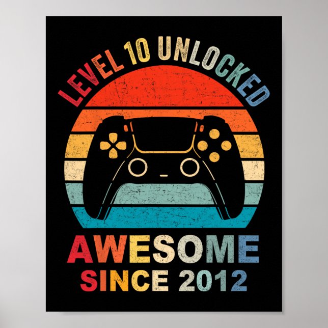 Affiche 10 Déverrouillé Awesome 2012 jeu vidéo 10e anniver (Devant)