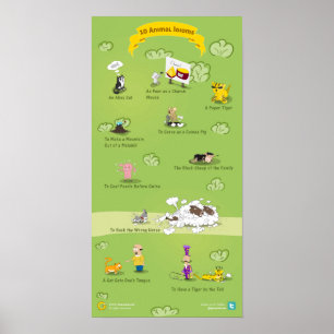 Affiche 10 Idioms animaux et leurs significations