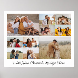 Affiche 10 Photo Collage Ajoutez Votre Propre Salutation