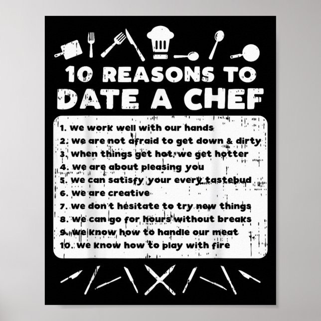 Affiche 10 raisons de sortir avec un chef drôle de rencont (Devant)