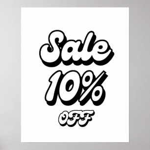 Affiche 10% Signe de vente, 10% Promo Signe, Vente importa