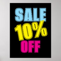 10% Signe de vente, Signal de magasin de détail, V