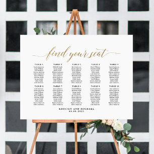 Affiche 10 Tables Classy Trouvez Votre Siège Graphique
