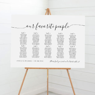 Affiche 10 Tables Moderne Notre Plan de Table des Personne