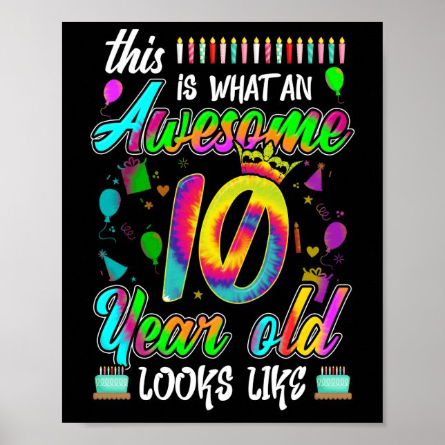 Affiche 10e anniversaire Awesome 10 ans il semble (Devant)