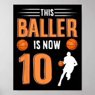 Affiche 10e anniversaire Basketball Ce Baller est maintena