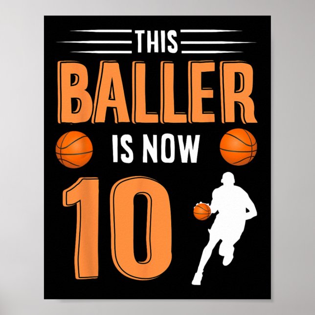 Affiche 10e anniversaire Basketball Ce Baller est maintena (Devant)