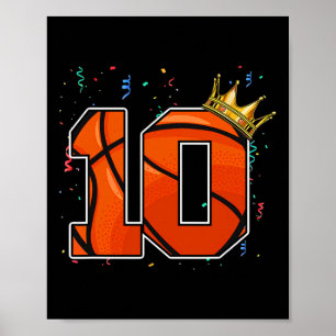 Affiche 10e anniversaire Bysketbyll Grand nombre 10 ans Bo