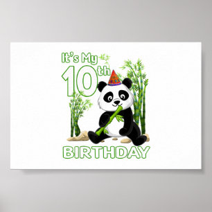 Affiche 10e anniversaire Cadeaux 10 ans Vieux fête Animal 
