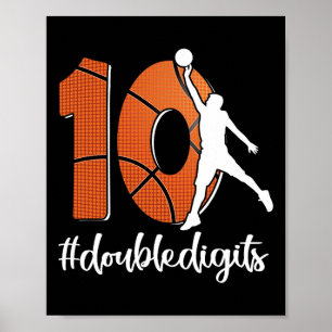 Affiche 10e anniversaire Double chiffres Dix Basket Pour G
