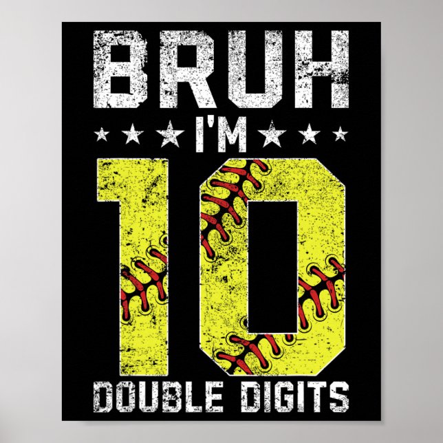 Affiche 10e anniversaire Douillet Bruh Je suis en double c (Devant)