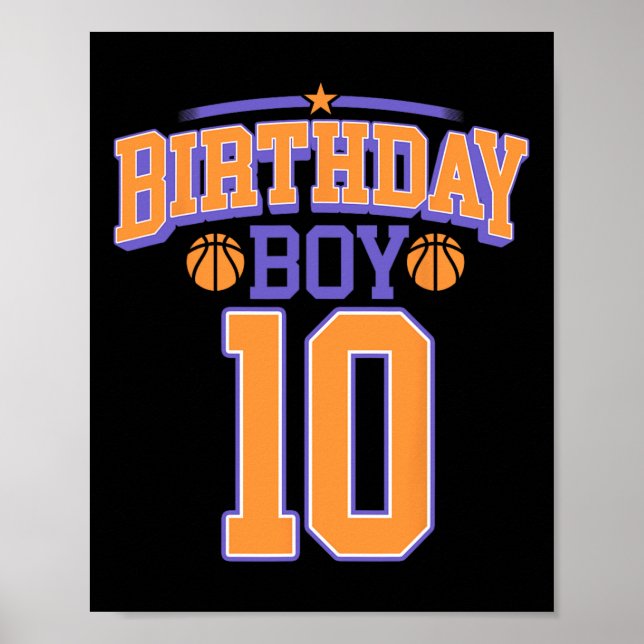Affiche 10e anniversaire garçon Bysketbyll Lover 10 ans Bd (Devant)