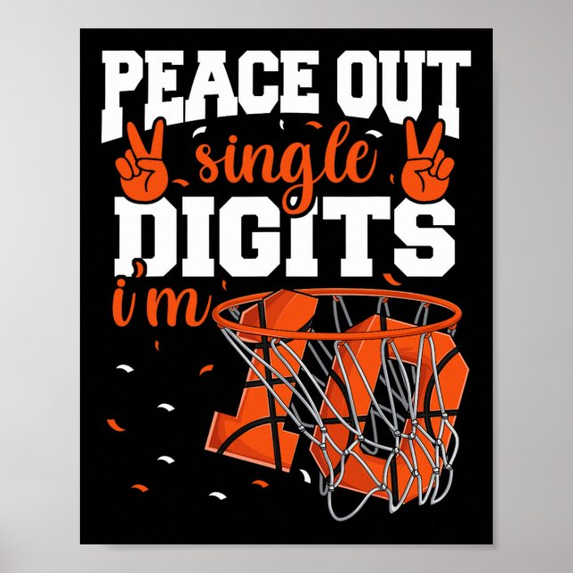 Affiche 10e anniversaire garçons Bysketbyll Peace Out Sing (Devant)