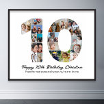 Affiche 10e anniversaire Numéro 10 photo Collage photo<br><div class="desc">Marquez une décennie de merveilleux souvenirs et des aventures avec ce captivant 10e anniversaire Numéro photo Collage. Ce modèle personnalisable est le mélange parfait de créativité et de sentiment, vous permettant de créer un cadeau vraiment mémorable pour la journée spéciale de votre bien-aimé. Capturez l'essence de dix années incroyables en...</div>
