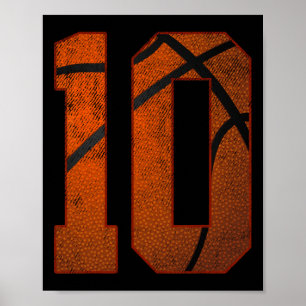 Affiche 10e fête d'anniversaire Dix 10 ans Bysketbyll Bda
