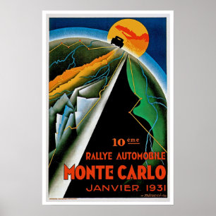 Affiche 10e Rallye automobile de Monte Carlo