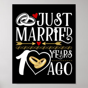 Affiche 10ème anniversaire de Mariage marié il y a 10 ans