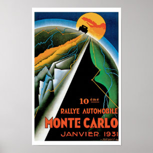 Affiche 10th Rallye Automobile de Monte Carlo