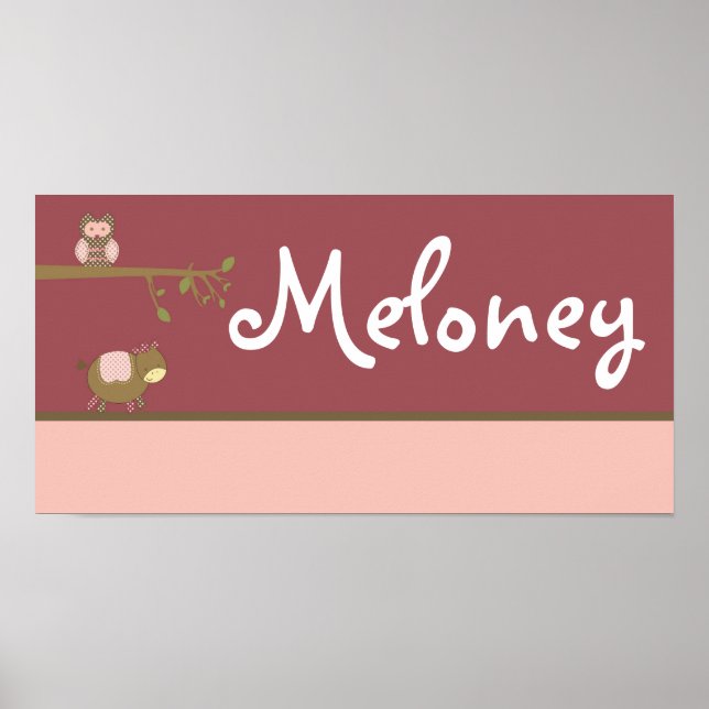Affiche 10x20 Nursery Art Name Imprimer La Ferme d'Abby Ro (Devant)