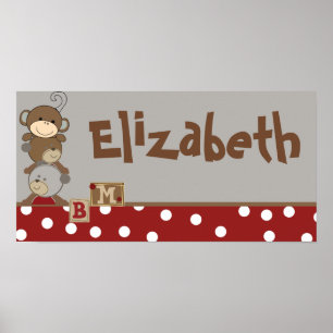 Affiche 10x20 Nursery Art Name Print Cocalos Buttons