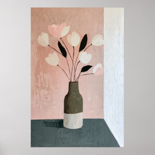 Affiche 1129 Résistance Et Calme D'Un Minimalisme Floral -