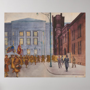 Affiche 112e Ingénieurs à l'arsenal de Cleveland - 1940