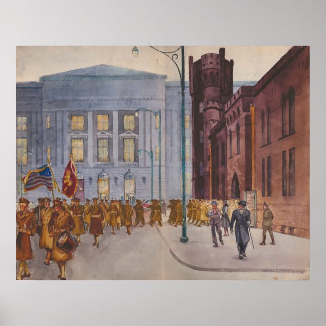 Affiche 112e Ingénieurs à l'arsenal de Cleveland - 1940 (Devant)