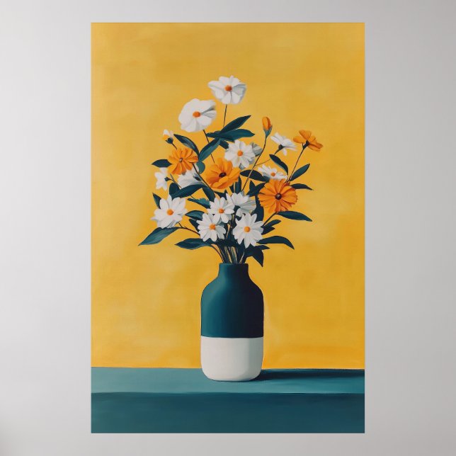 Affiche 1139 Résistance Et Calme D'Un Minimalisme Floral - (Devant)