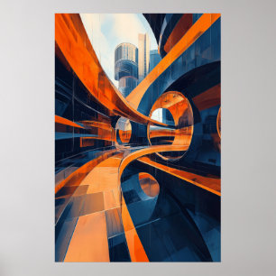 Affiche 1155 Futurisme rétro