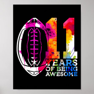 Affiche 11 ans d'être fantastique Football 11e anniversair