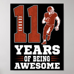 Affiche 11 ans d'être merveilleux garçon 11e anniversaire