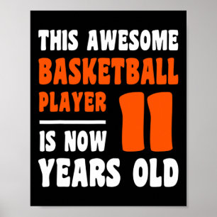 Affiche 11 ans Joyeux 11e anniversaire Bysketbyll 11e bi