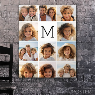 Affiche 11 Collage de photos - Grille minimale avec texte