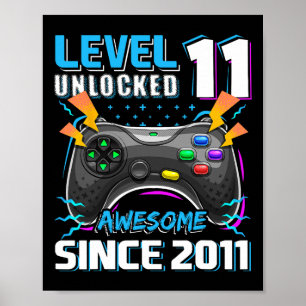 Affiche 11 Déverrouillé Awesome 2011 jeu vidéo 11e anniver