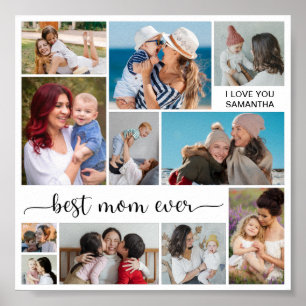 Affiche 11 Photo Collage Meilleure Maman Jamais