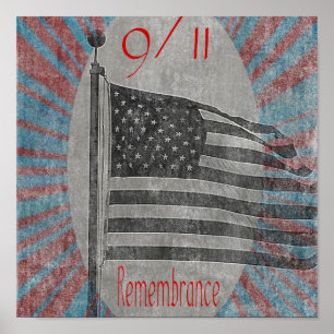 Affiche 11 septembre copie de drapeau de souvenir