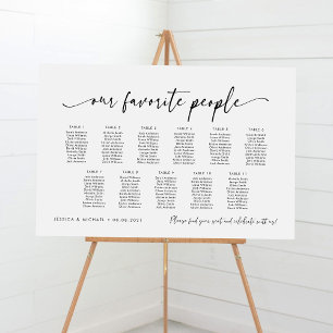 Affiche 11 Tables Notre Plan de Table de Mariage préféré p