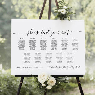 Affiche 11 Tables Plan de table moderne Trouvez votre sièg