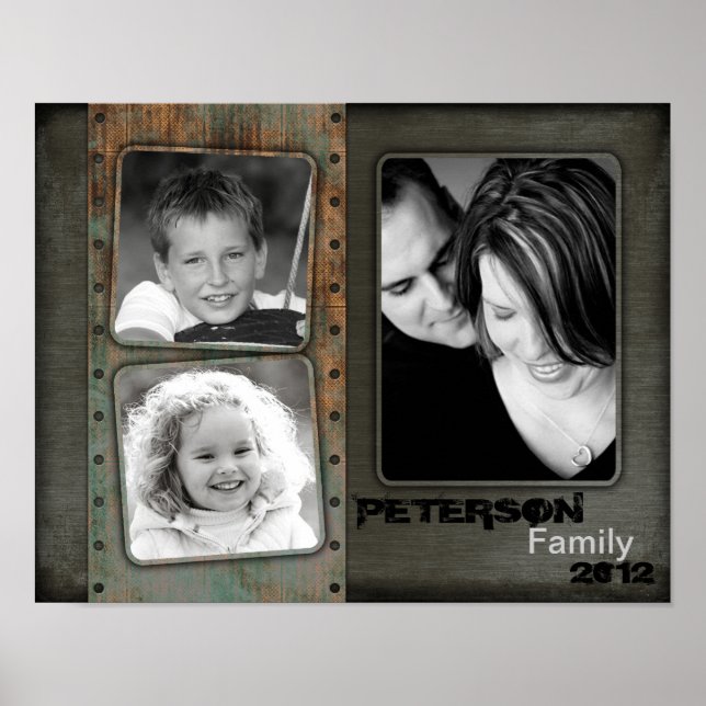 Affiche 11"x14" 3 Fente Collage Famille Montage Lame urbai (Devant)