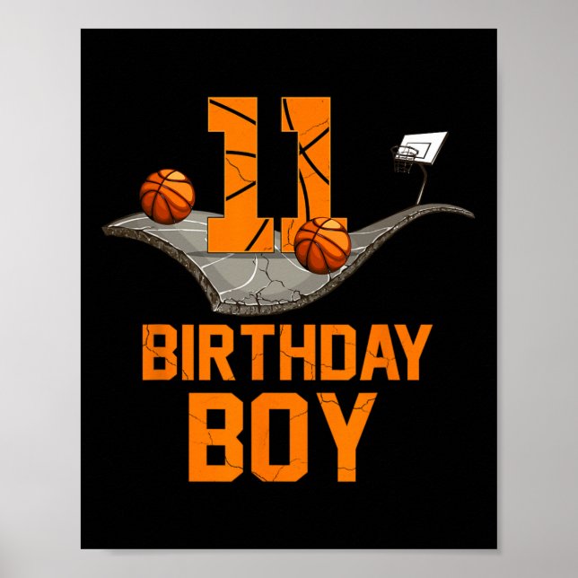 Affiche 11e Anniversaire Basketball Jersey 11 ans Boy Bo (Devant)