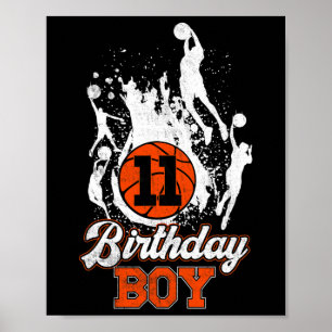 Affiche 11e anniversaire Bysketbyll thème Anniversaire gar
